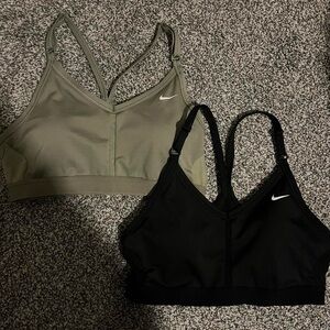 Nike Women's Sports Bra Duo - Black and Olive